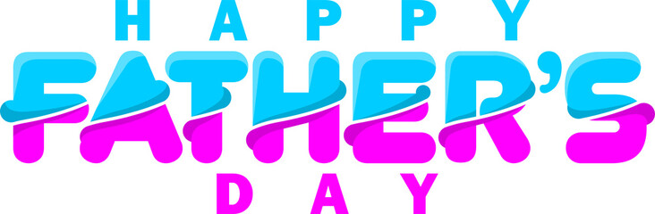 Obraz premium Happy Father's Day Typography, Vector Text Effects, perfect for greeting cards, t-shirts, and creative design projects.