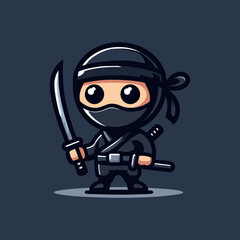 Ninja Mascot character design for esport logo ninja illustration ninja avatar cute mascot ninja wallpaper ninja sword ninja gaming mascot ninja chibi fantasy ninja character battle ninja fight game ma