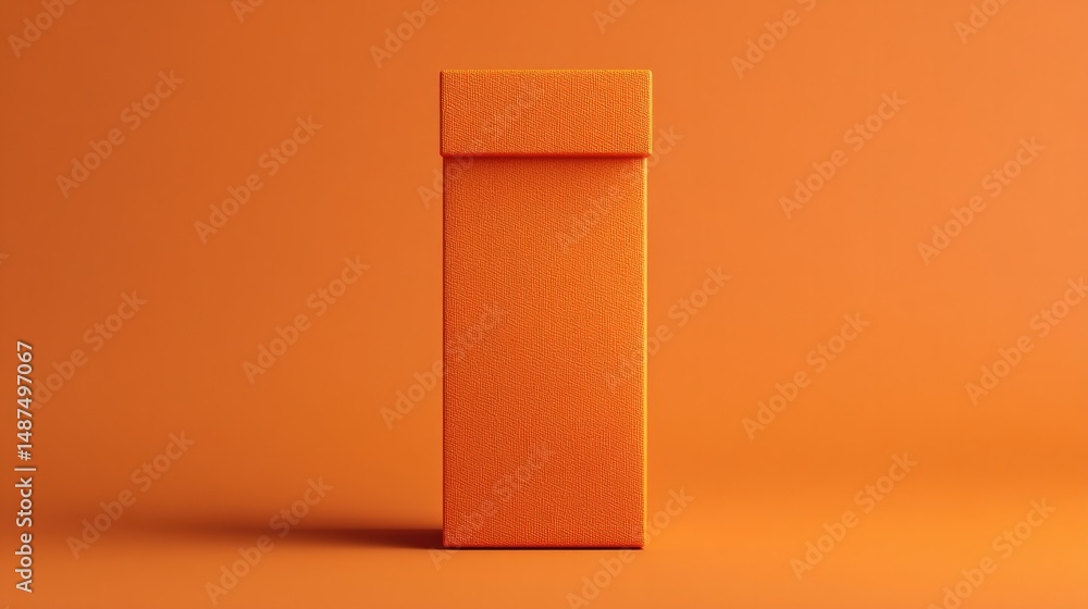 Aufkleber minimalistic top-down shot of retro packaging on clean solid color background 70 ample copy space