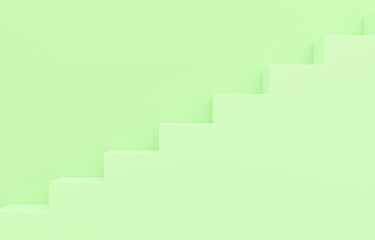 Fototapeta premium 3D素材_シンプルな階段_黄緑