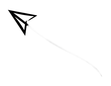 Simple paper airplane illustration designed to convey concepts of travel, creativity, and imagination in a modern setting