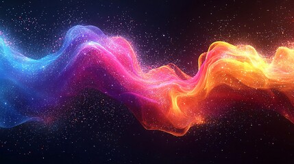 Obraz premium Abstract waves formed by colored light fog