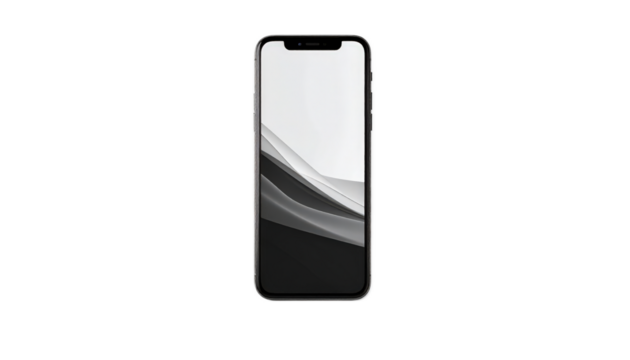 Modern smartphone with sleek design showcasing blank screen and elegant curves ideal for technology and communication themes