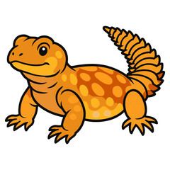 Cute uromastyx lizad vector