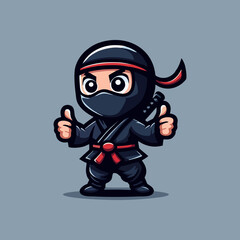 Anime Ninja Mascot avatar illustration logo esport cartoon warrior character branding assassin killer sword stealth gaming battlestyle cosplay hero japanese samurai digital vector marketing combat ide