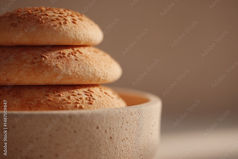 Poster minimalistic image showing traditional bread baking in tandoor oven with ample copy space for text o