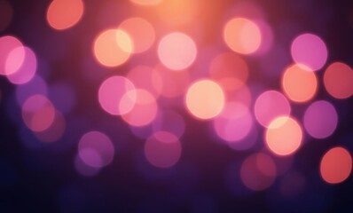Vibrant purple and orange bokeh lights creating a dreamy atmosphere.
