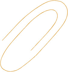 シンプルな手描きのオレンジのクリップのイラスト
