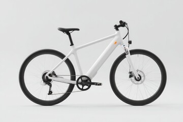 Naklejka premium electric bicycle isolated on white background