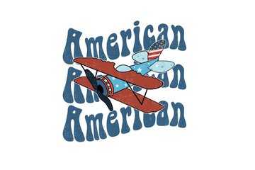 American - 4th of July Sublimation Design