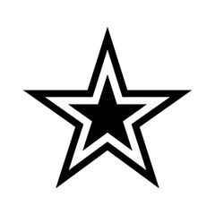 Fototapeta premium Black Star Emblem: A sleek, monochrome star emblem, boasting a striking minimalist design. The image exudes a sense of balance and sophistication.