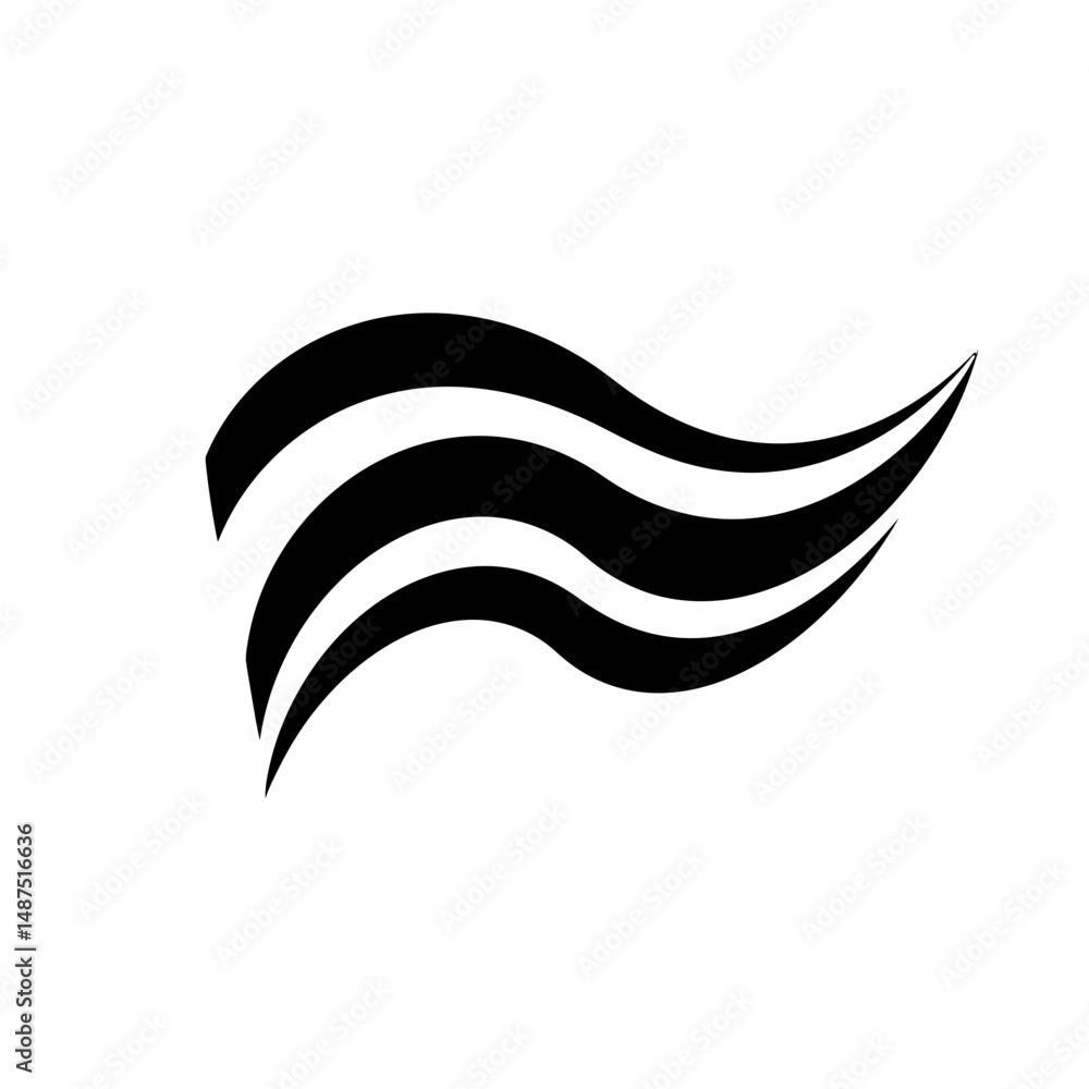 Poster abstract swirls of motion: minimalist illustration of dynamic lines with a sense of flow and energy,