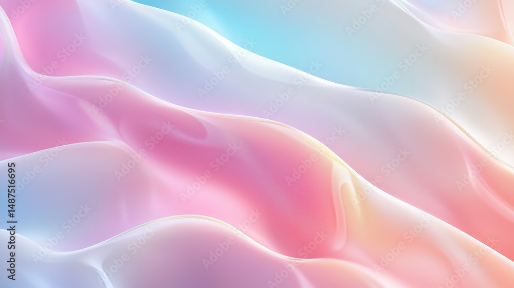 Poster soft pastel abstract background with fluid waves and gradient colors