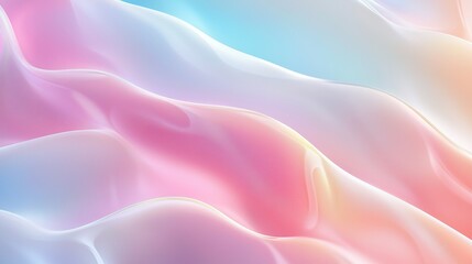Obraz premium Soft Pastel Abstract Background with Fluid Waves and Gradient Colors