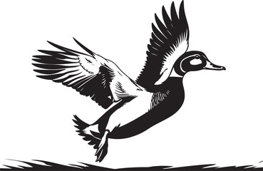 Fototapeta premium Flying Duck Silhouette Bundle