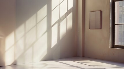 Fototapeta premium Sunlight and Shadows in Empty Room