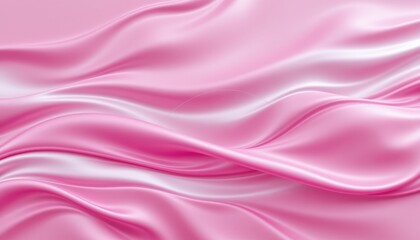 Fototapeta premium Flowing Pink Silk Fabric Texture with Soft Waves and Smooth Shiny Finish