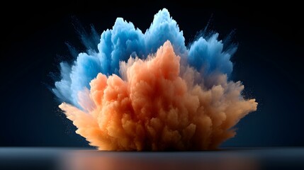 of color with surreal lighting and flowing paint arcs