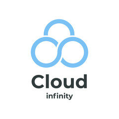 Obraz premium Modern simple cloud logo, perfect for tech company design