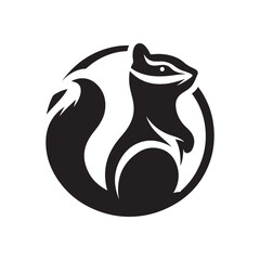 chipmunk vector silhouette clip art logo design illustration