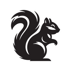 chipmunk vector silhouette clip art logo design illustration