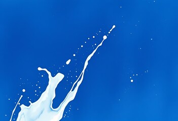 Abstract navy blue watercolor wash with white fluid flicks; winter texture, abstract watercolor, watercolor background