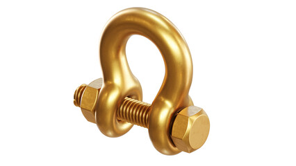 shackle with screw pin 3D rendering