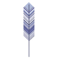 Contemporary Arrow with Minimalist Vector Lines in Blue Isolated on Transparent Background