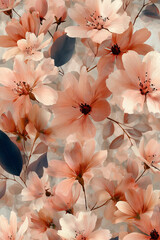 art design of watercolor floral decoration