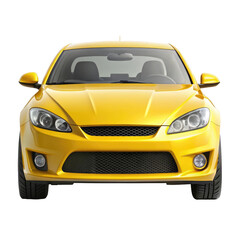 Fototapeta premium yellow Car Front View with Transparent Background