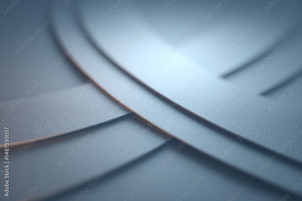Poster serene scene displays abstract geometric shapes and intersecting lines on neutral background