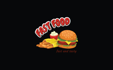 Pizza and Fries Icon, Fast Food Logo Design, Tasty Snack Symbol, Junk Food Emblem, Pizza Slice Illustration, French Fries Icon, Fast Food Combo Logo, Quick Bite Symbol, Takeaway Food Icon, Street Food