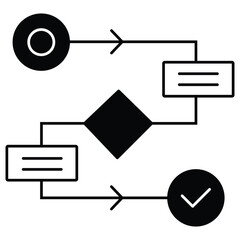 Prompt Chaining Icon. Vector icon design