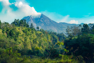 mountain landscape with clouds
