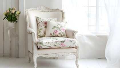 Opulent Baroque interiors with gilded four-poster beds, floral drapes, ornate furniture, and classical detailing, capturing a romantic old-world charm fit for an English noble manor