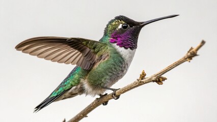 Fototapeta premium Costa’s Hummingbird on studio background 