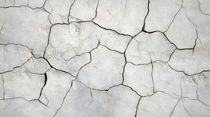 Obraz premium Cracked, light gray, textured surface.