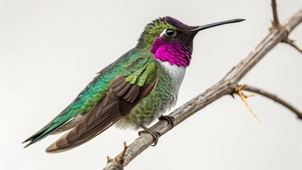 Fototapeta premium Costa’s Hummingbird on studio background 