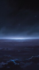 Naklejka premium storm clouds over the sea