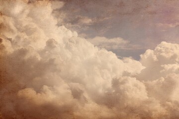 Antique Cloudscape: A Romantic, Textured Sky Study