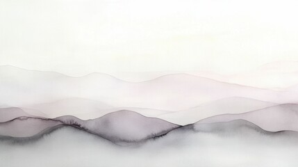 Obraz premium Abstract grayscale landscape; flowing hills, soft colors.