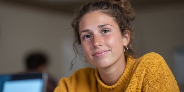 Engaged student in online tutoring session focused on learning and education