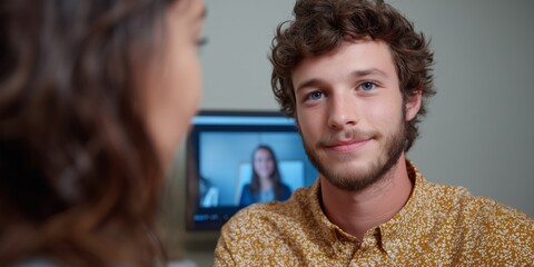 Online career development session with engaged student and virtual interaction