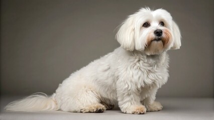 Obraz premium Coton de Tulear on studio background 