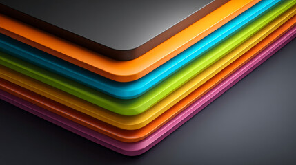 Colorful stacked layers showcasing a vibrant design for creative projects.