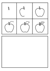 Apple drawing tutorial. A step-by-step guide to drawing a simple Apple. Ideal for kids learning to sketch pencil. Directed drawing for kids, i can draw activity