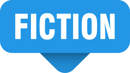 fiction sticker. fiction sign on transparent background