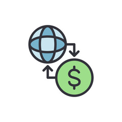 Global Finances And International Transactions On A Transparent Backdrop
