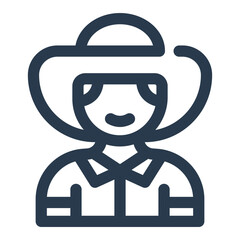 Caipira Boy Wearing Traditional Straw Hat