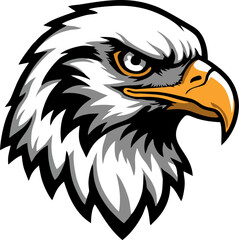 Minimalist Vector Eagle Head Line Art for Tattoo and Logo Design